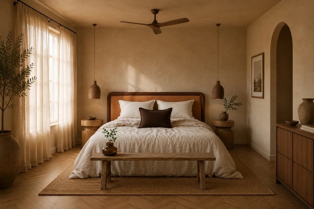 Earthy Mediterranean Bedroom Inspiration