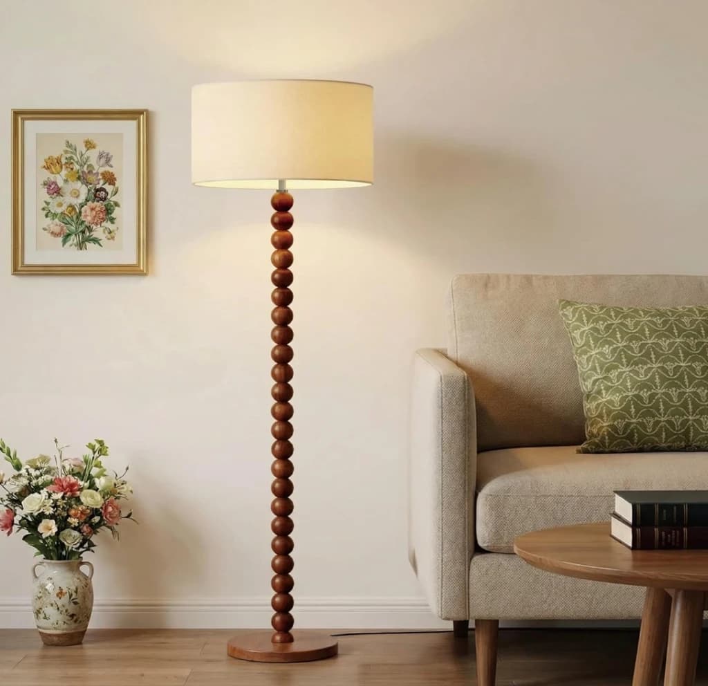 Mid-Century Bobbin Floor Lamp