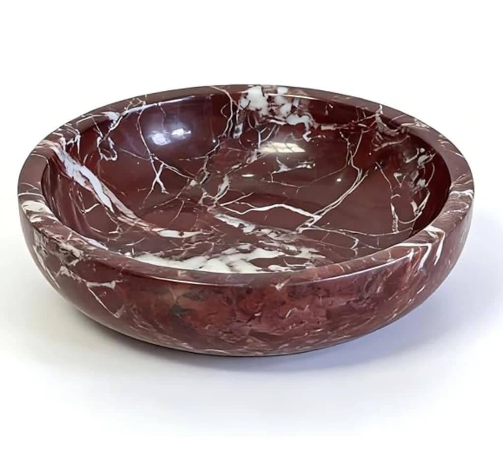 Red Marble Bowl