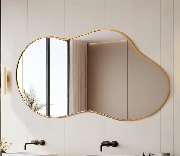 Horizontal Irregular Wall Mirror