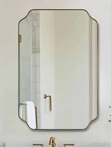 Scalloped Corner Rectangle Wall Mirror