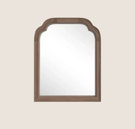 Arched Walnut Vanity Mirror