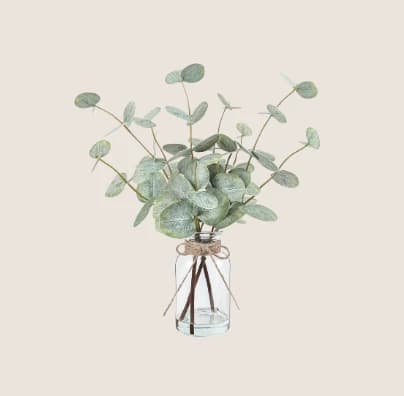 Faux Eucalyptus Stem Arrangement