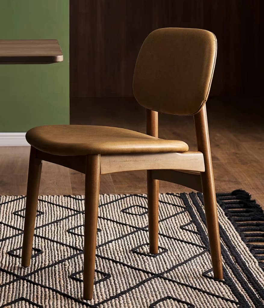 Castlery Austen Caramel Leather Dining Chair