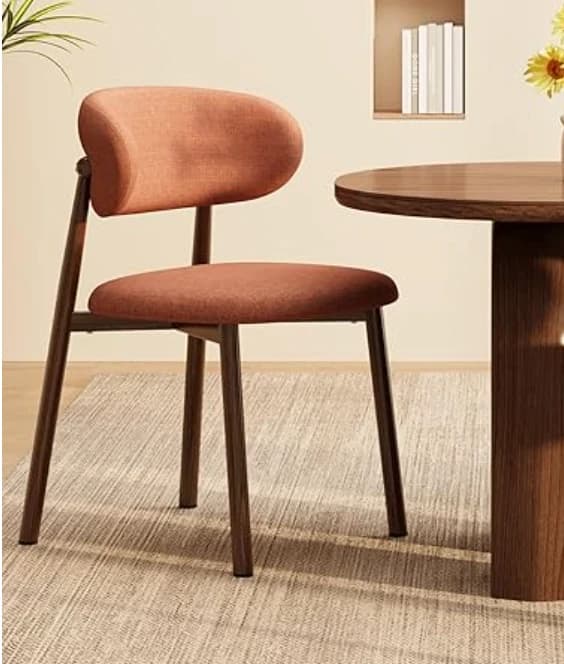 JCAJCA Terracotta Upholstered Curved Dining Chair