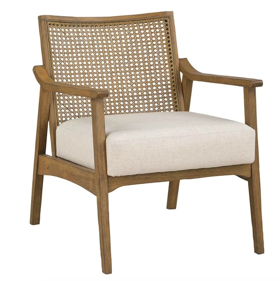 LCH Mid-Century Cane Accent Chair