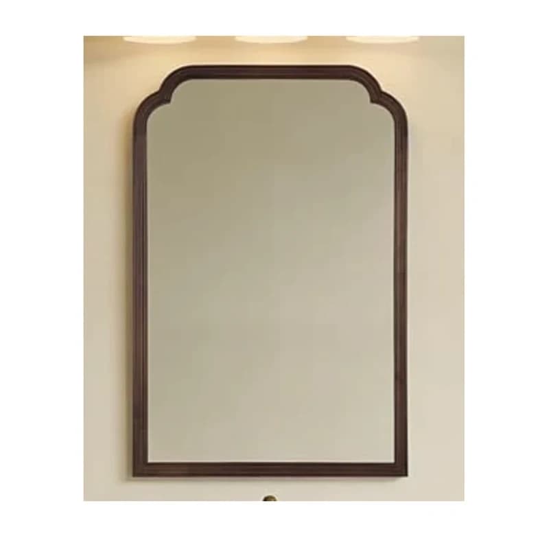 Scalloped Arch Wood Frame Vanity Mirror