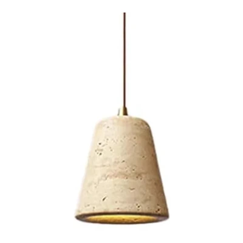 Travertine Stone Cone Pendant Light