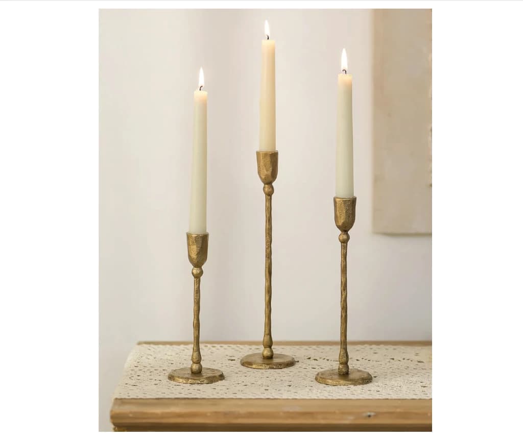 Antique Gold Candlestick Holders