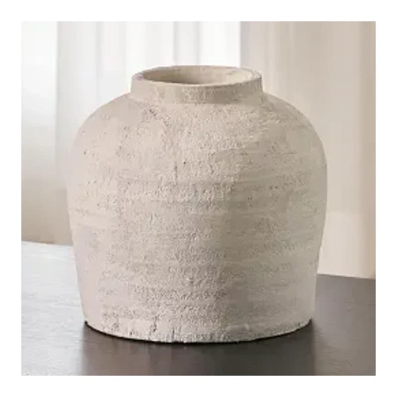 Aged Clay Urn & Olive Branches