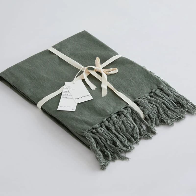 Linen Throw Blanket
