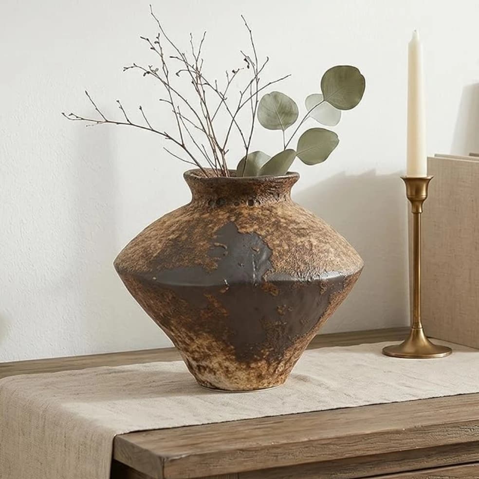 Distressed Terracotta Urn Vase