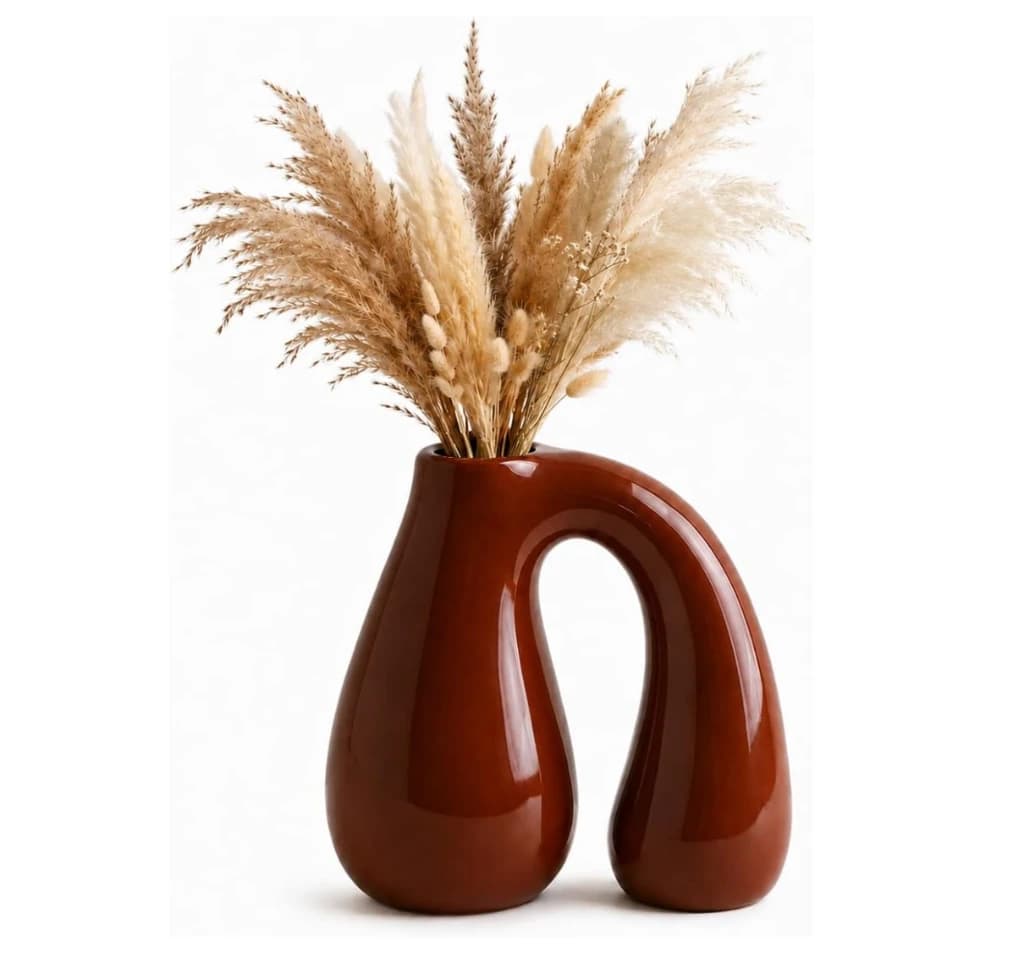 Sculptural Earth-Tone Ceramic Vase