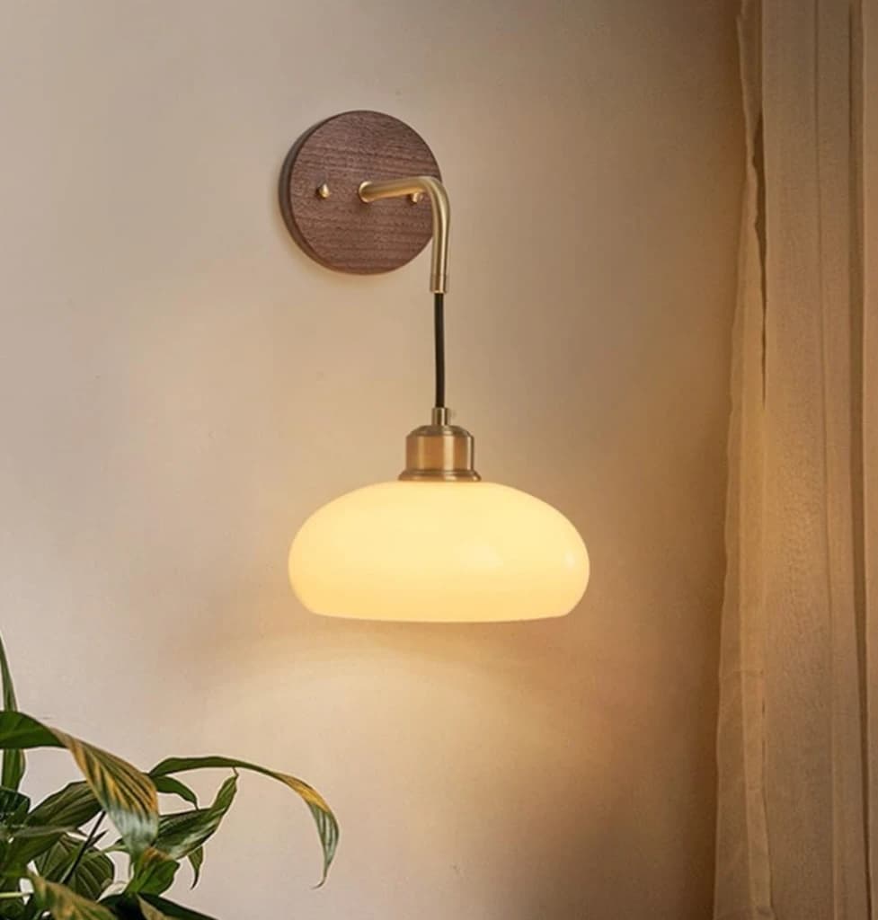 JAPANDI GLASS WALL SCONCE