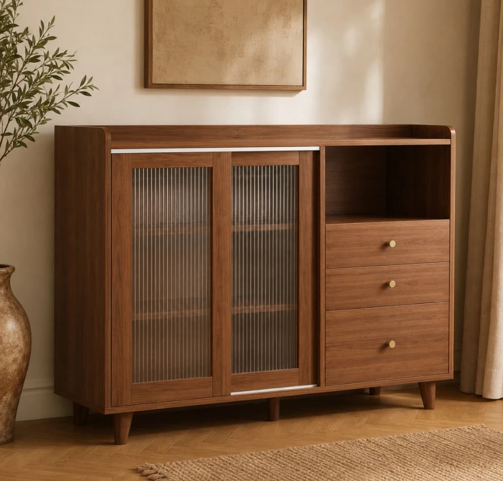Stella Fluted Walnut Sideboard