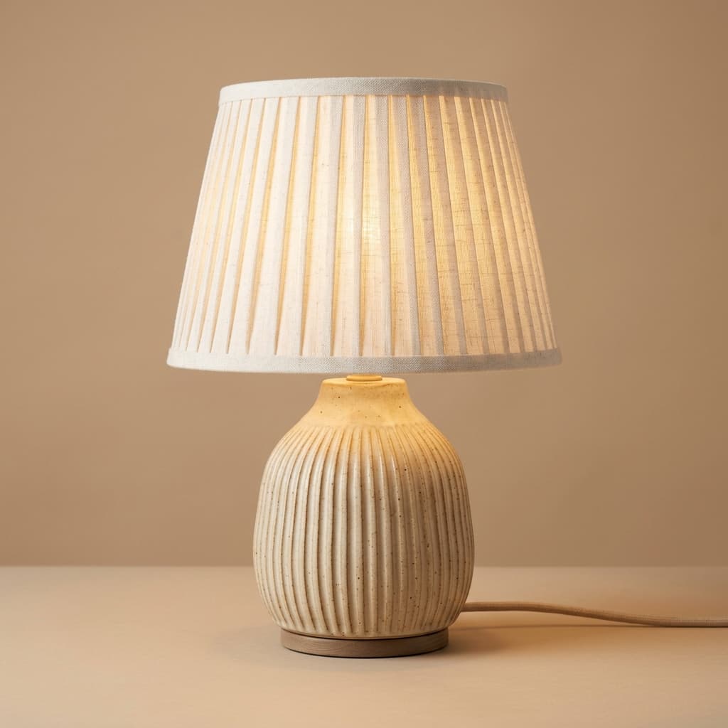 Ribbed Ceramic Table Lamp