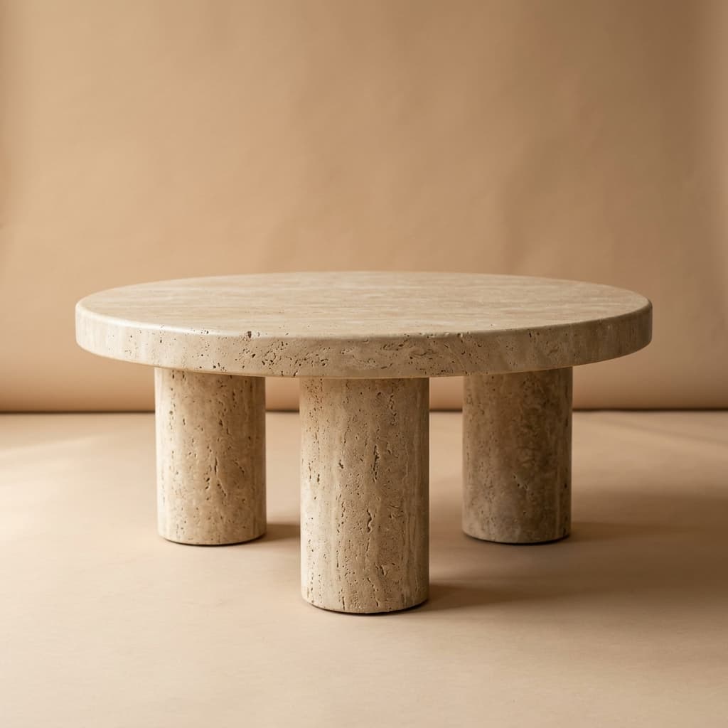 Sculptural Marble Coffee Table