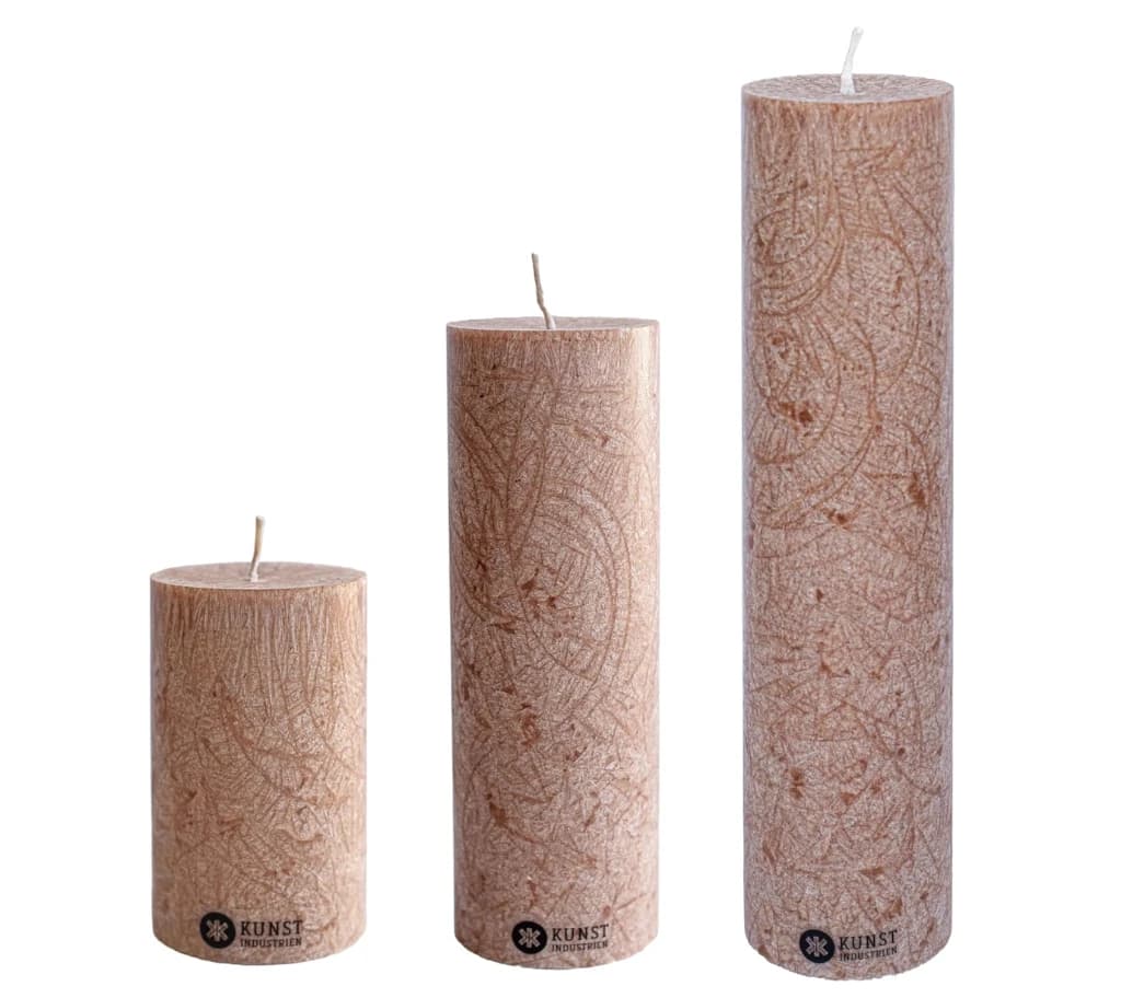 Olive Upcycled Pillar Candles