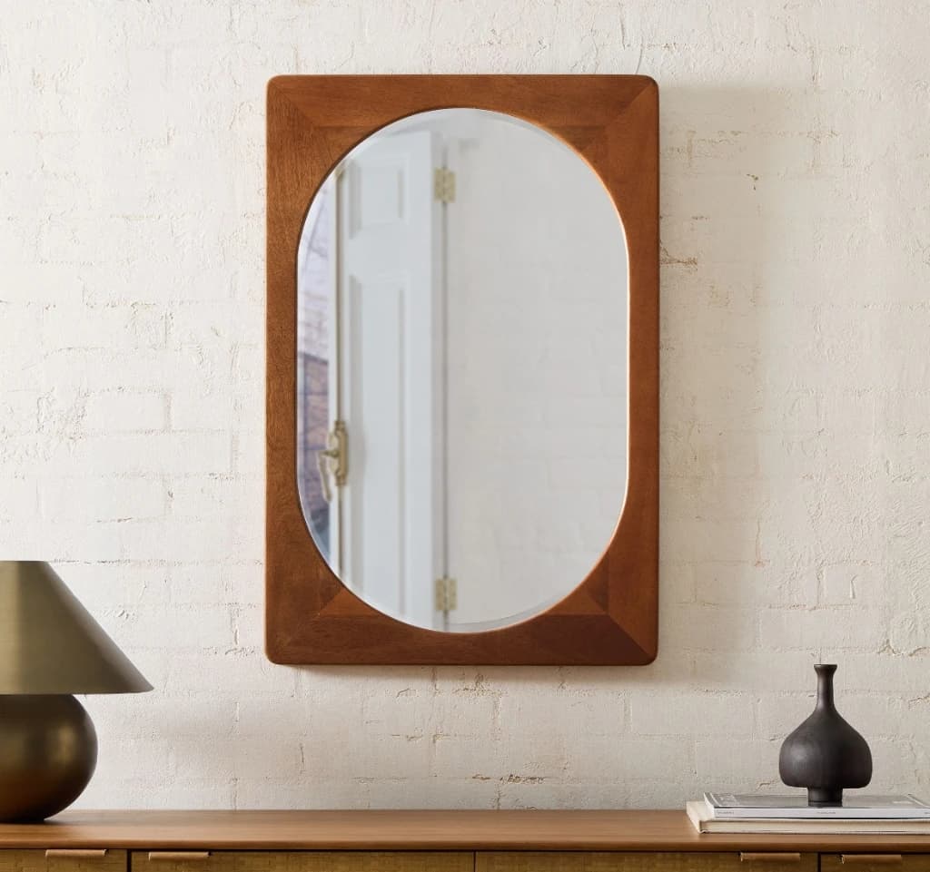 Walnut Framed Mirror