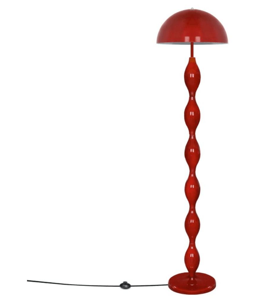 RED MUSHROOM FLOOR LAMP