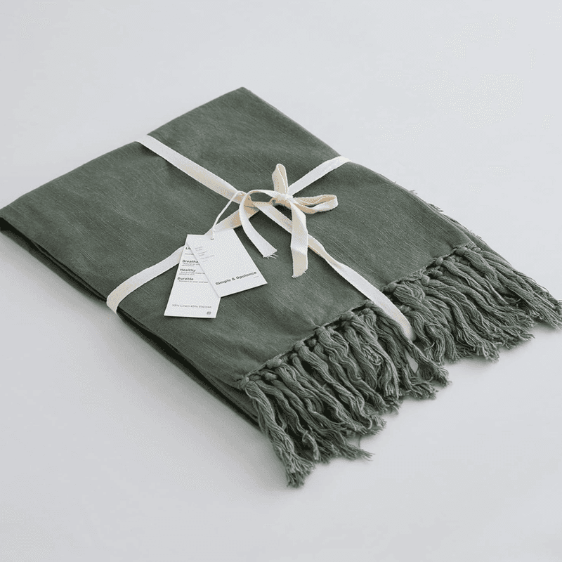 Linen Throw Blanket